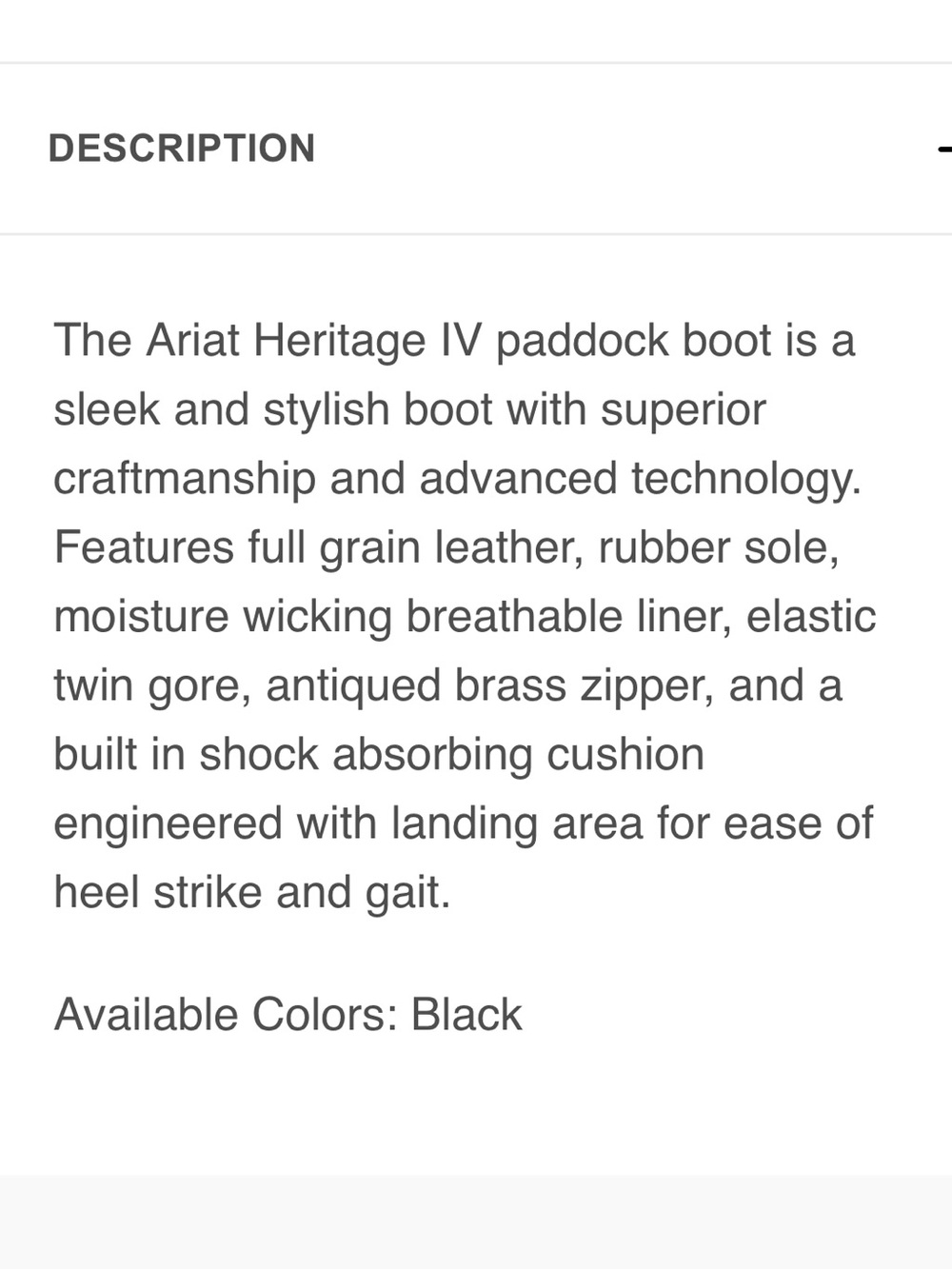 Ariat Heritage IV Zip Paddock Boot - Picture 9 of 9